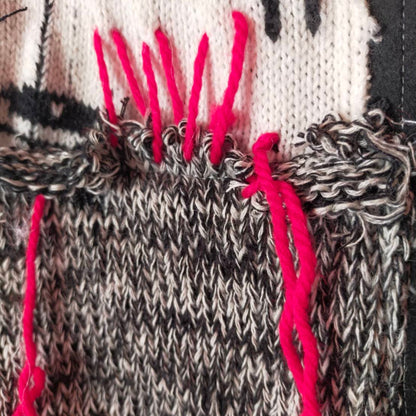 180cm Heavy Weight  Blabla  Punk Scarf The Nurse Knit Collection Handmade In Tokyo