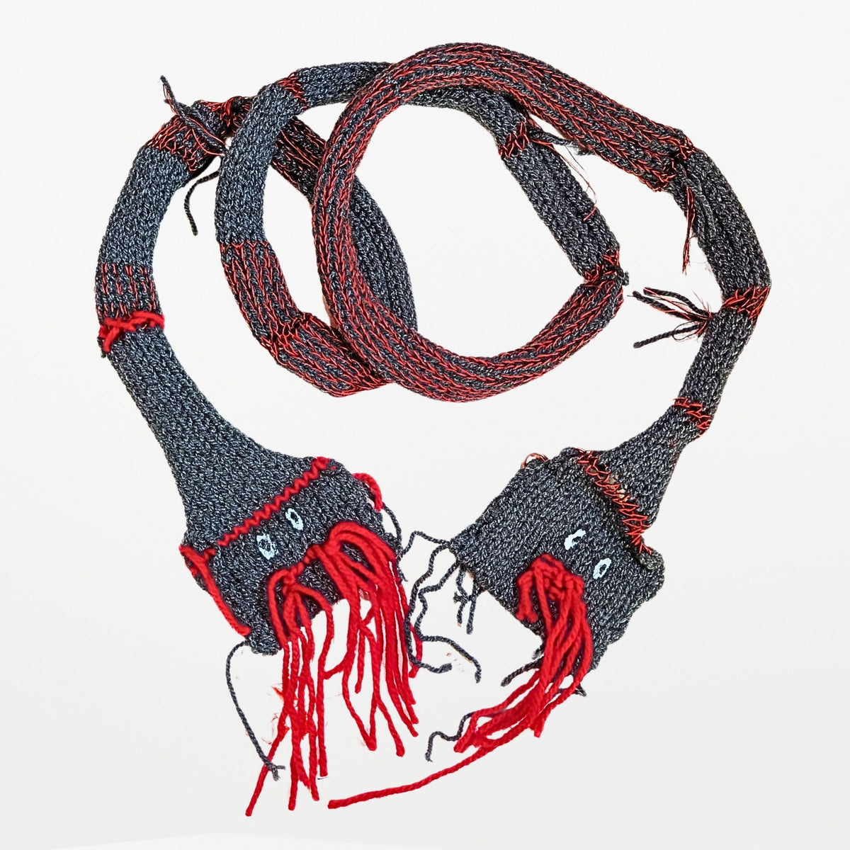 2 WAY SNAKE  – Narrow Scarf　Grey