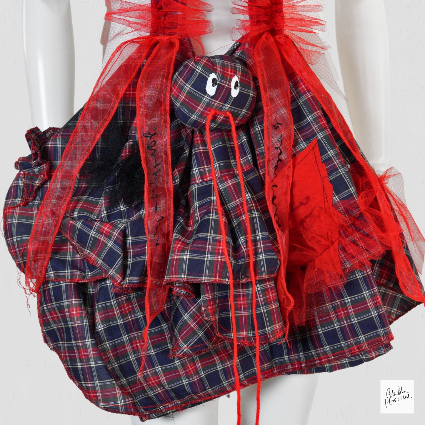 Navy Tartan Check TeruTeru Charm Accessory