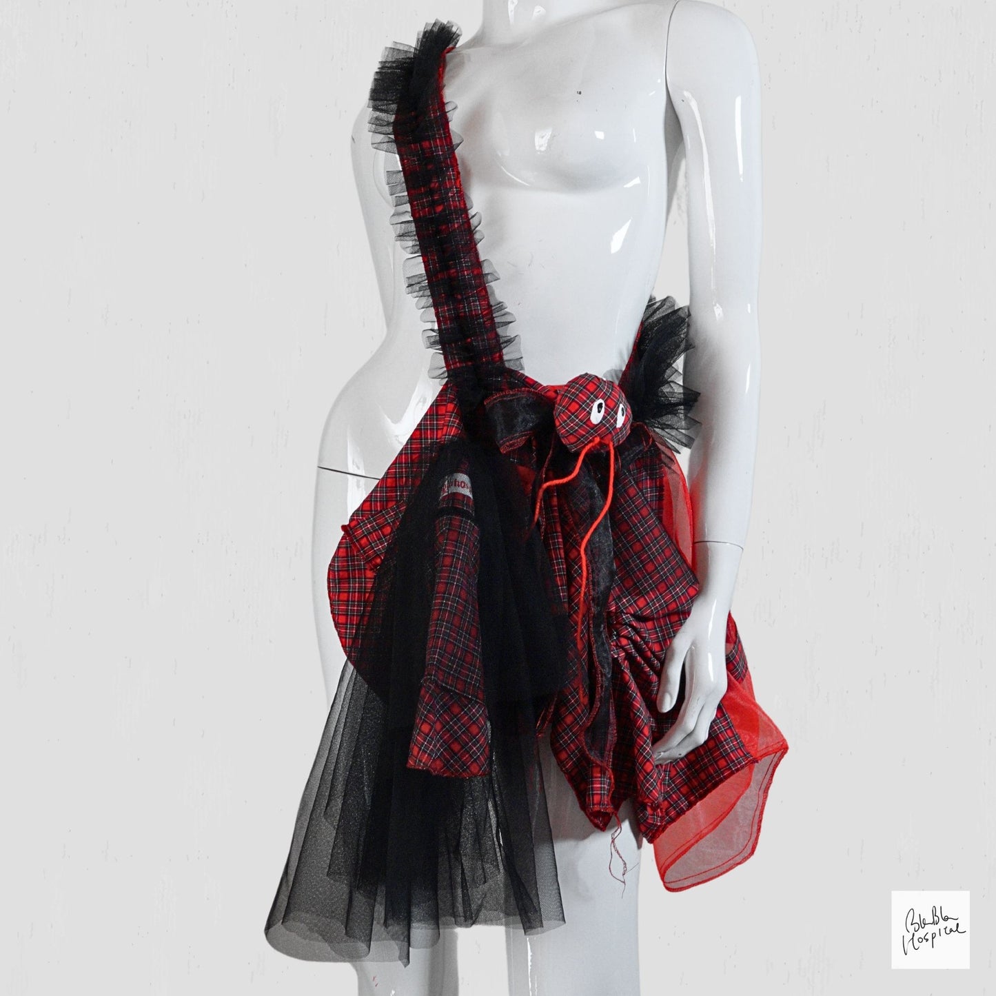 Red Tartan Check TeruTeru Charm Accessory