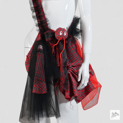 Red Tartan Check TeruTeru Charm Accessory