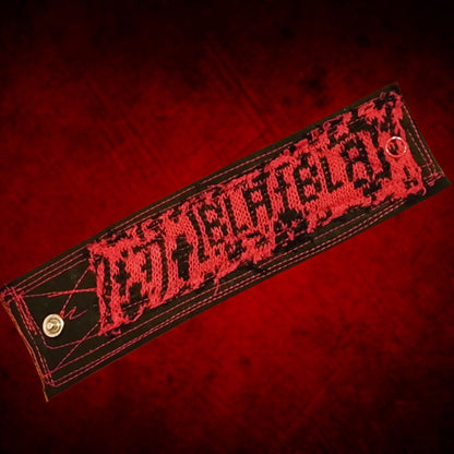 Blabla Patient wristband Tokyo punk 2023! Original Knitted design Black and Red wristband