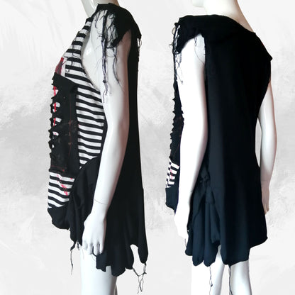 Tokyo Punk Fashion   Handmade Sleeveless  Pullover Dress