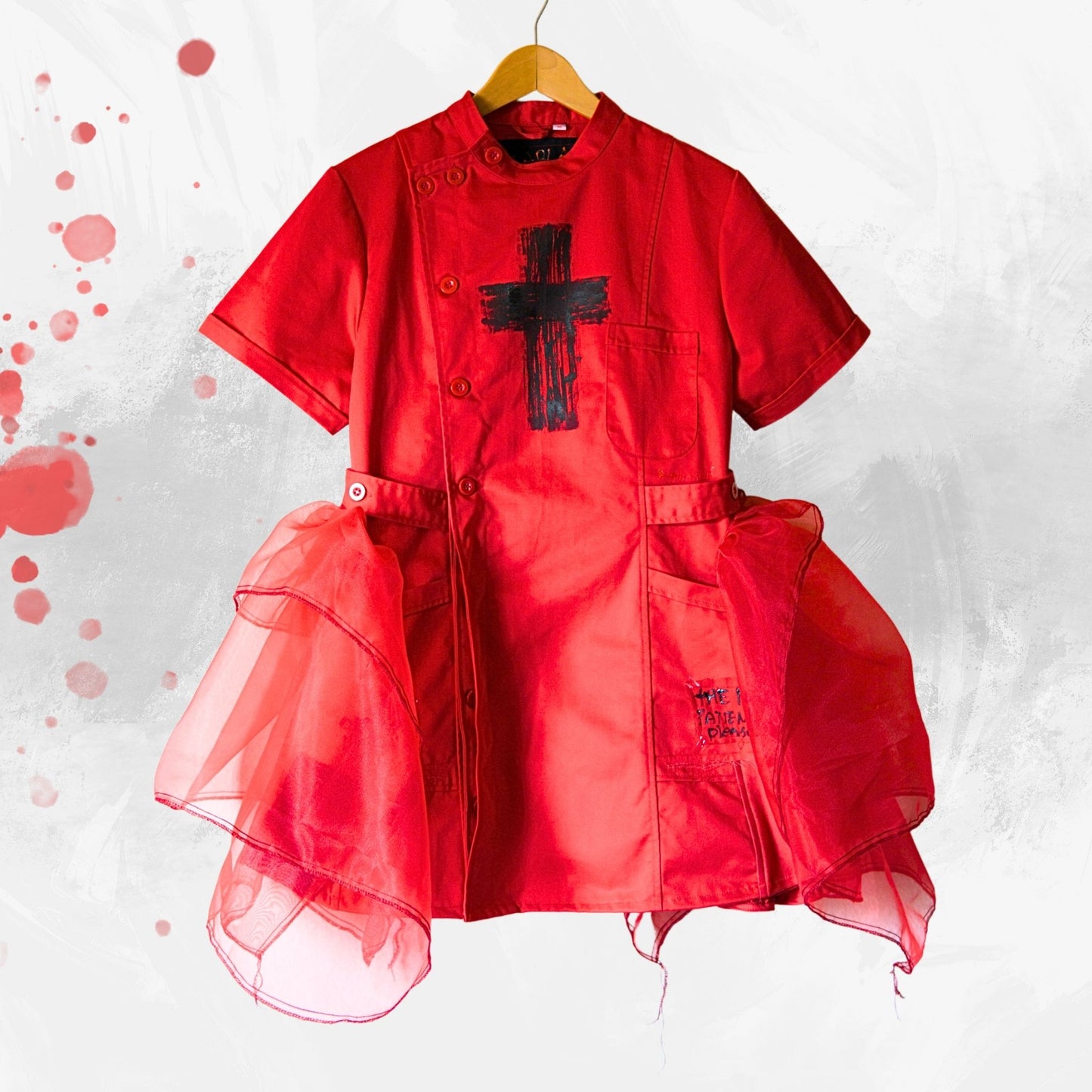 NEW! Red Gothic Nurse Dress　