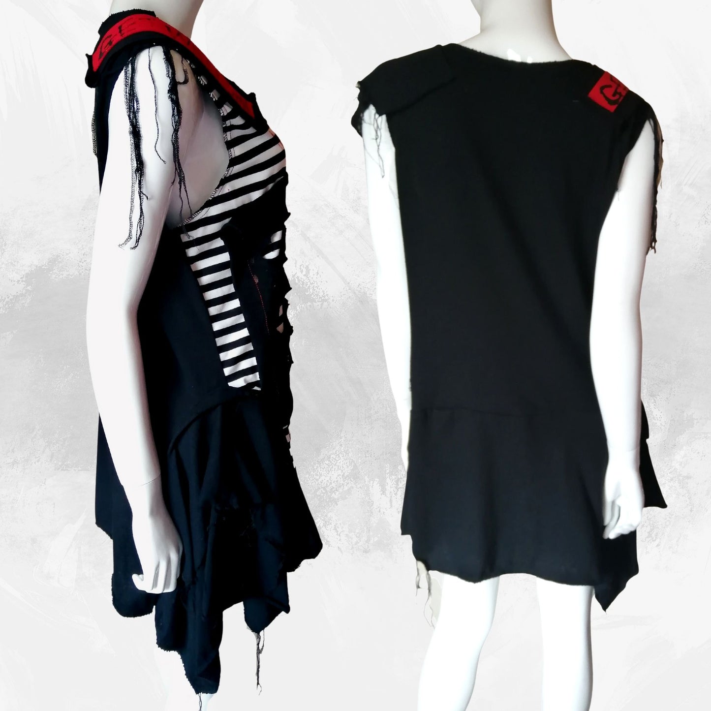 Tokyo Punk Fashion   Handmade Sleeveless  Pullover Dress