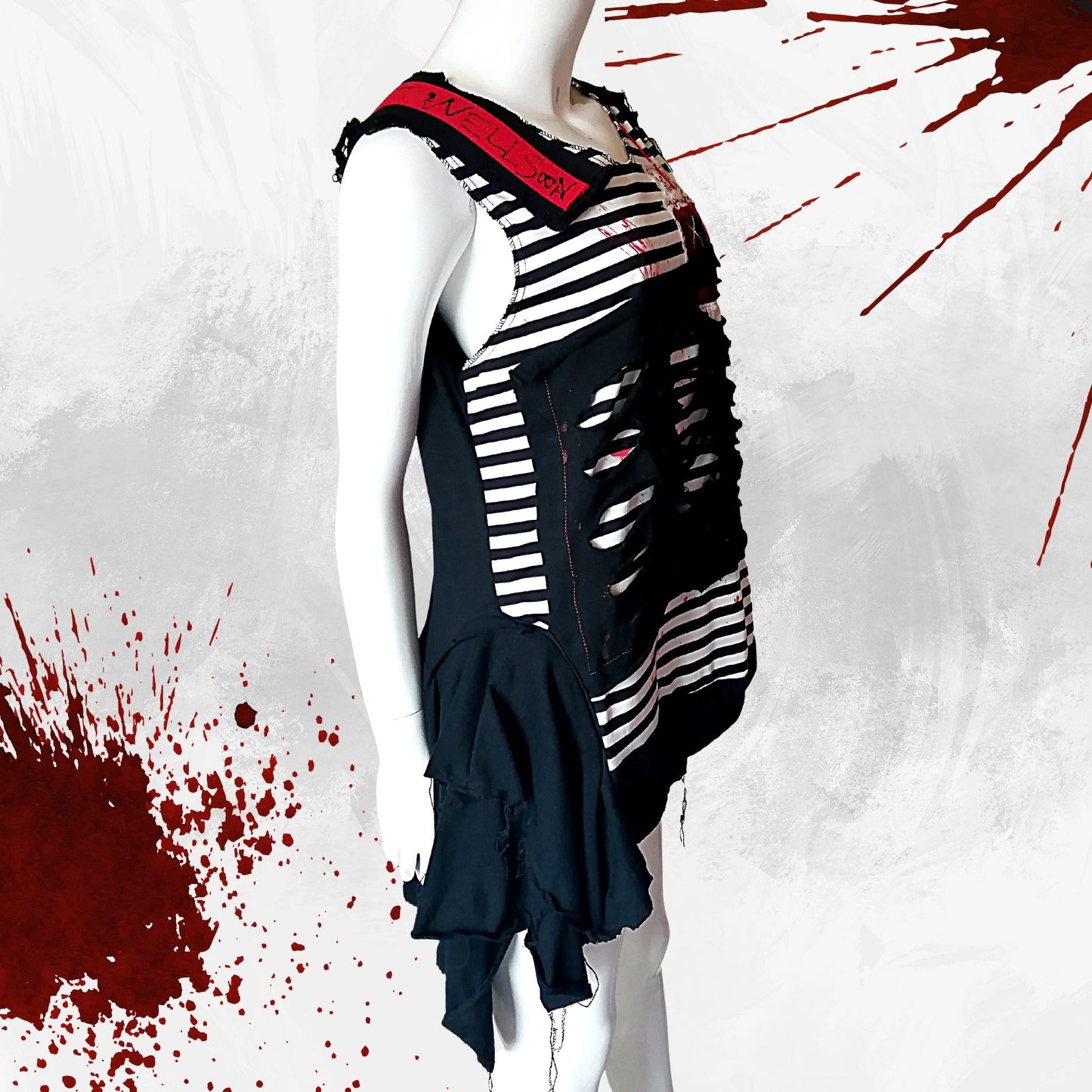 Tokyo Punk Fashion   Handmade Sleeveless  Pullover Dress