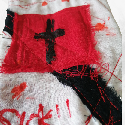 Tokyo Punk Gauze patch design  Red Armcover