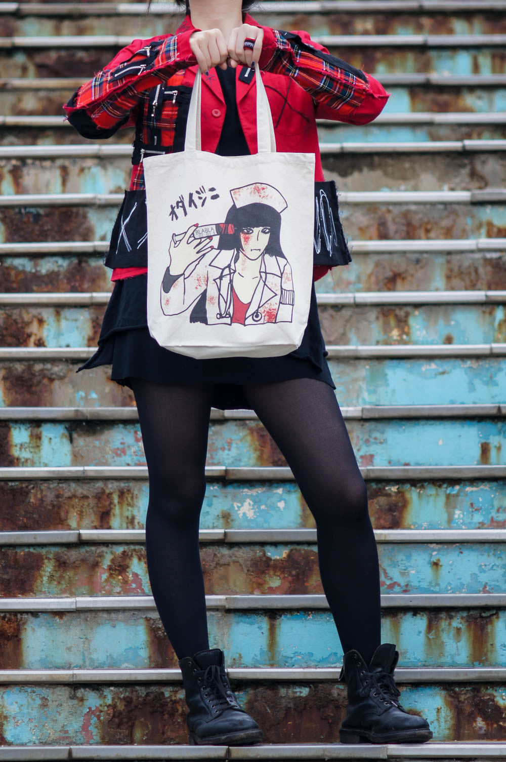 Blabla Punk Nurse Original Print Tote Bag  Fashion sick Medical Kawaii fashion Item! Take with me!